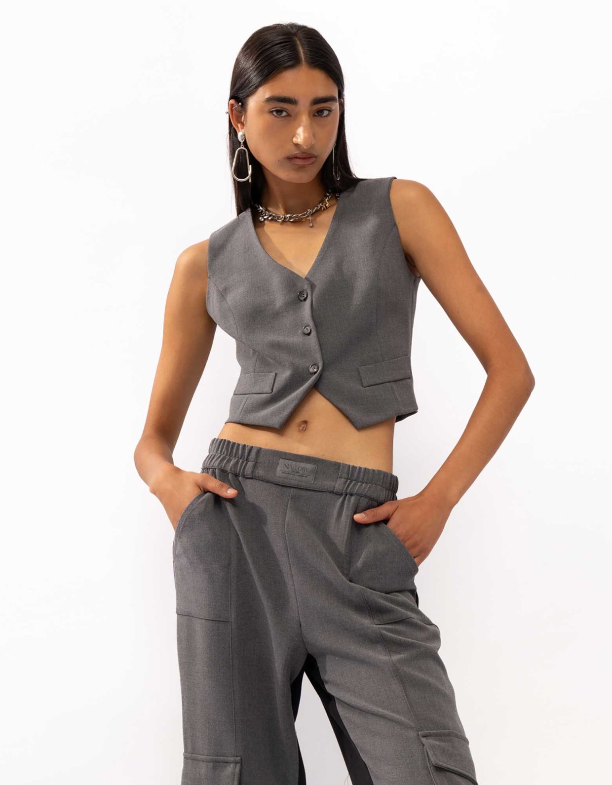 Mallory the label Long island grey vest