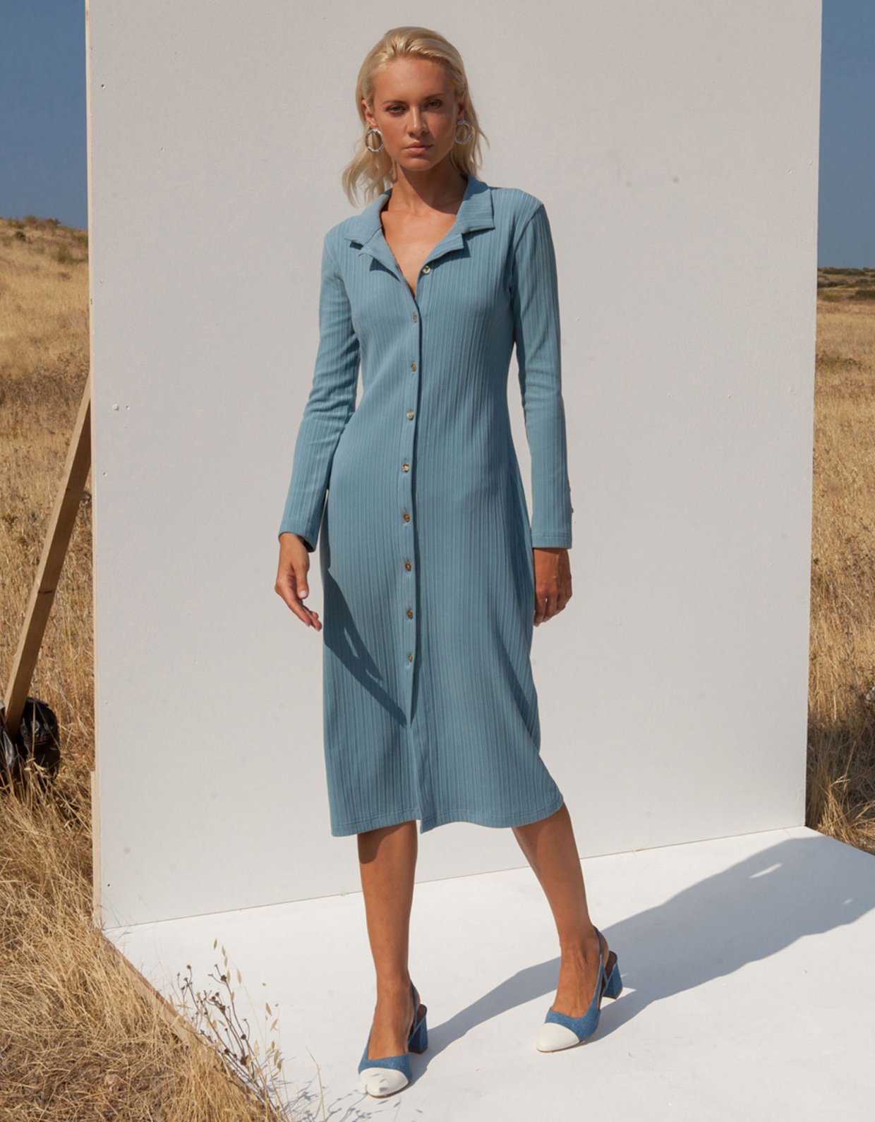 Mallory the label Lucie sky blue dress