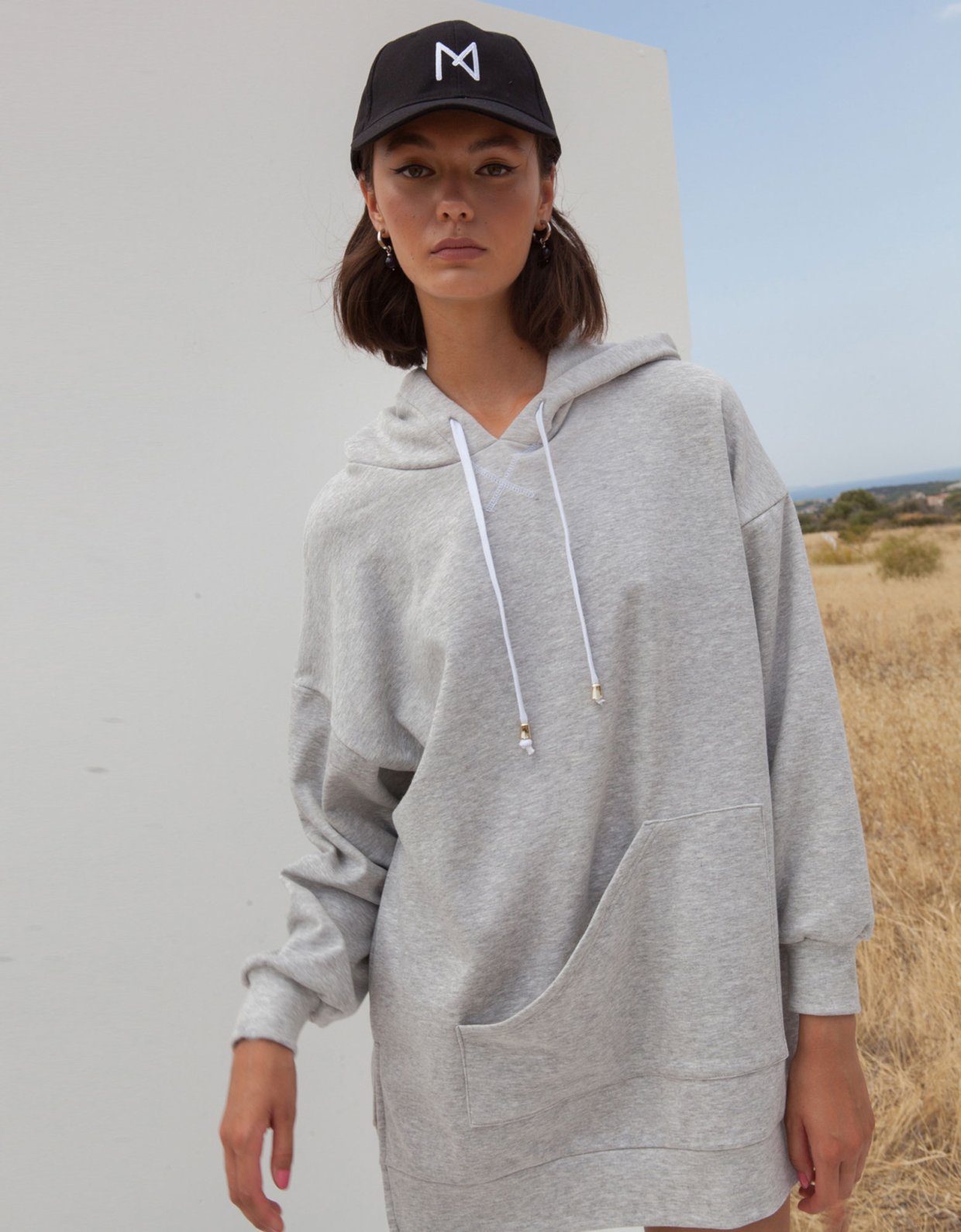 Mallory the label Orion grey hoodie