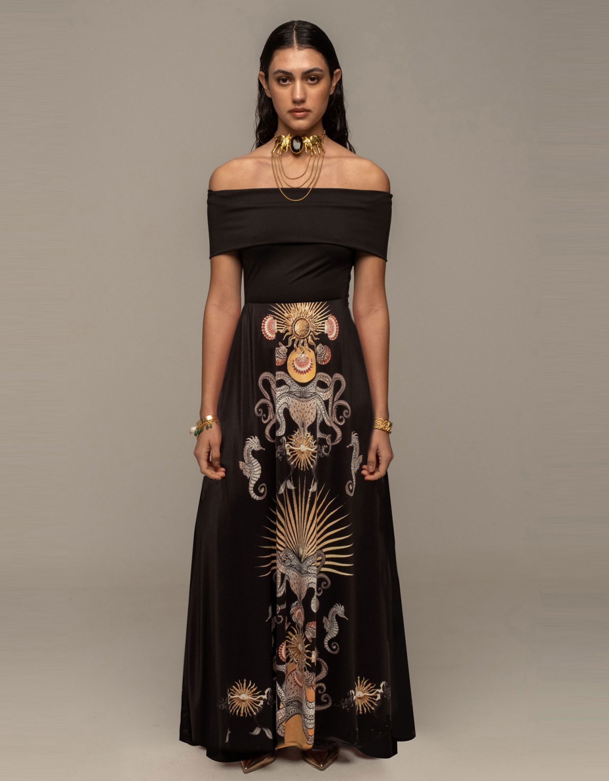 Peace and Chaos Abyss long skirt