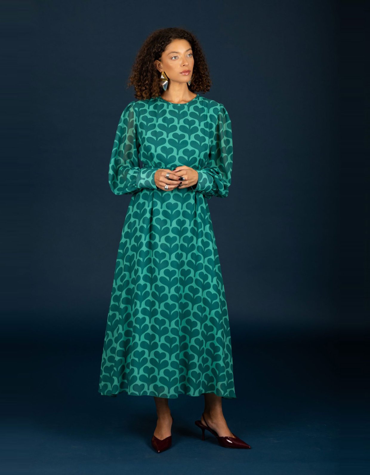 Chaton Agatha dress green