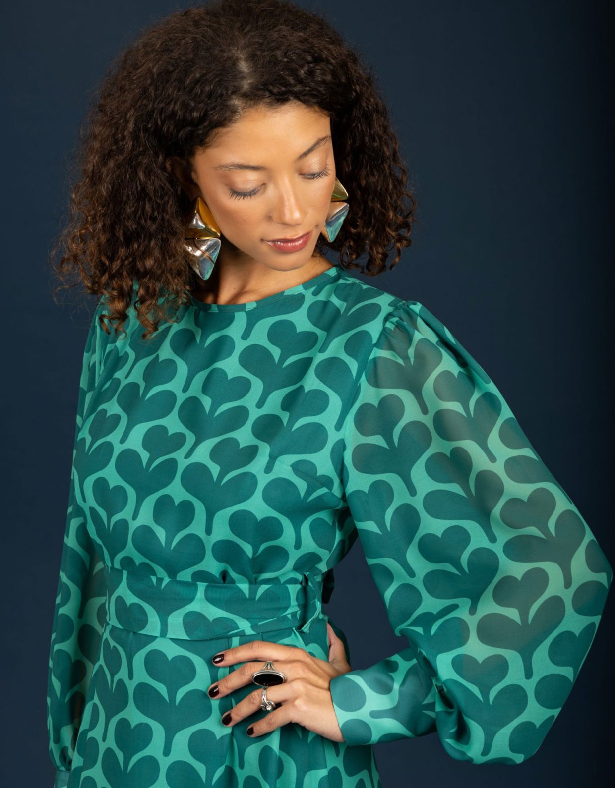 Chaton Agatha dress green