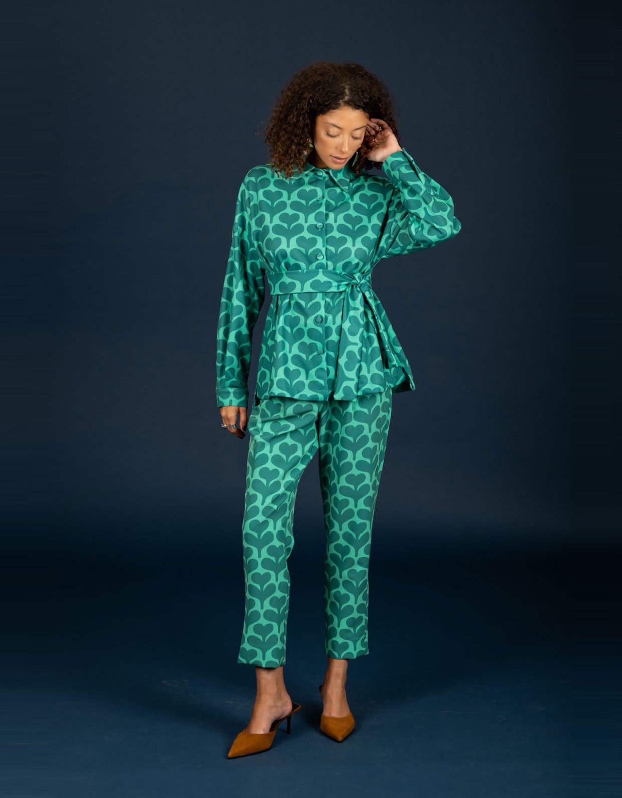 Chaton Agatha oversize shirt green