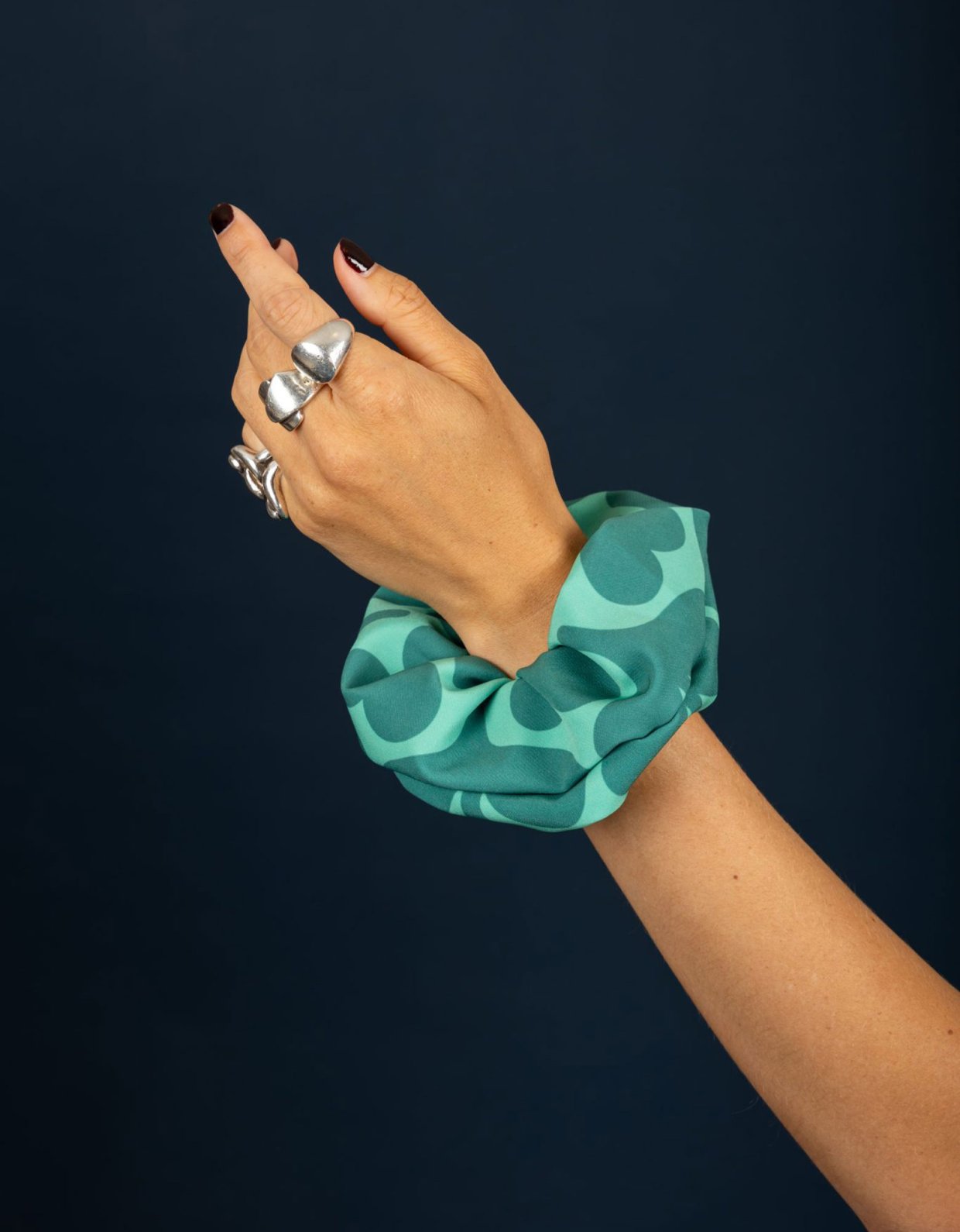 Chaton Agatha scrunchie green