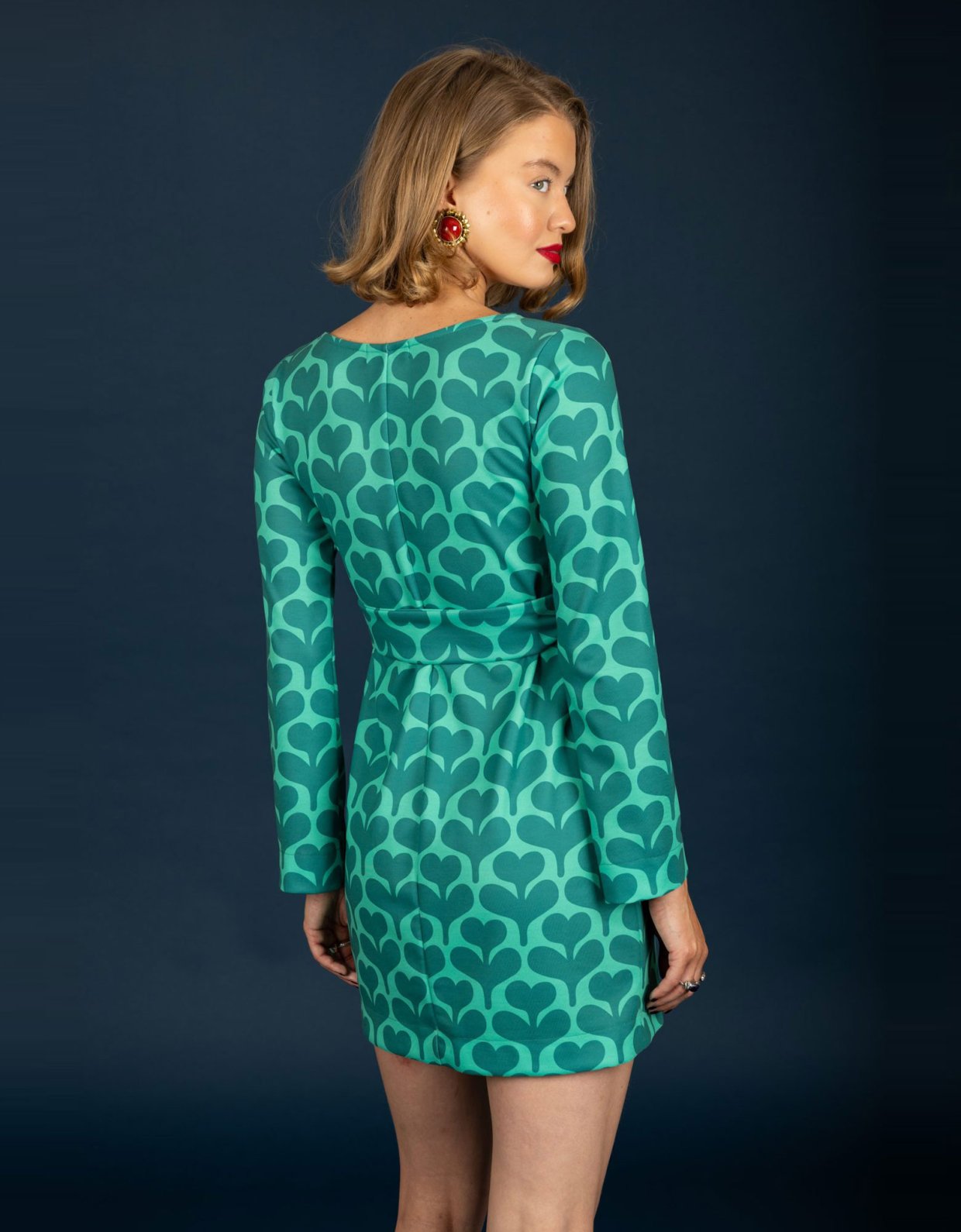 Chaton Agatha short dress green