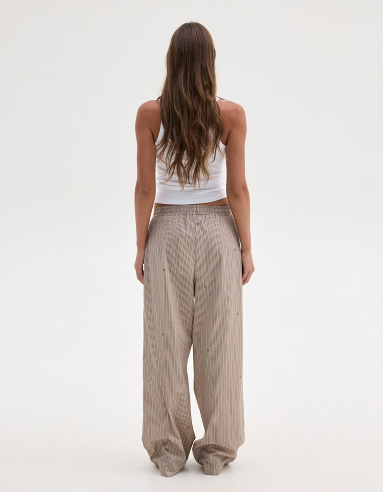Sunset go Agnes pants beige stripes