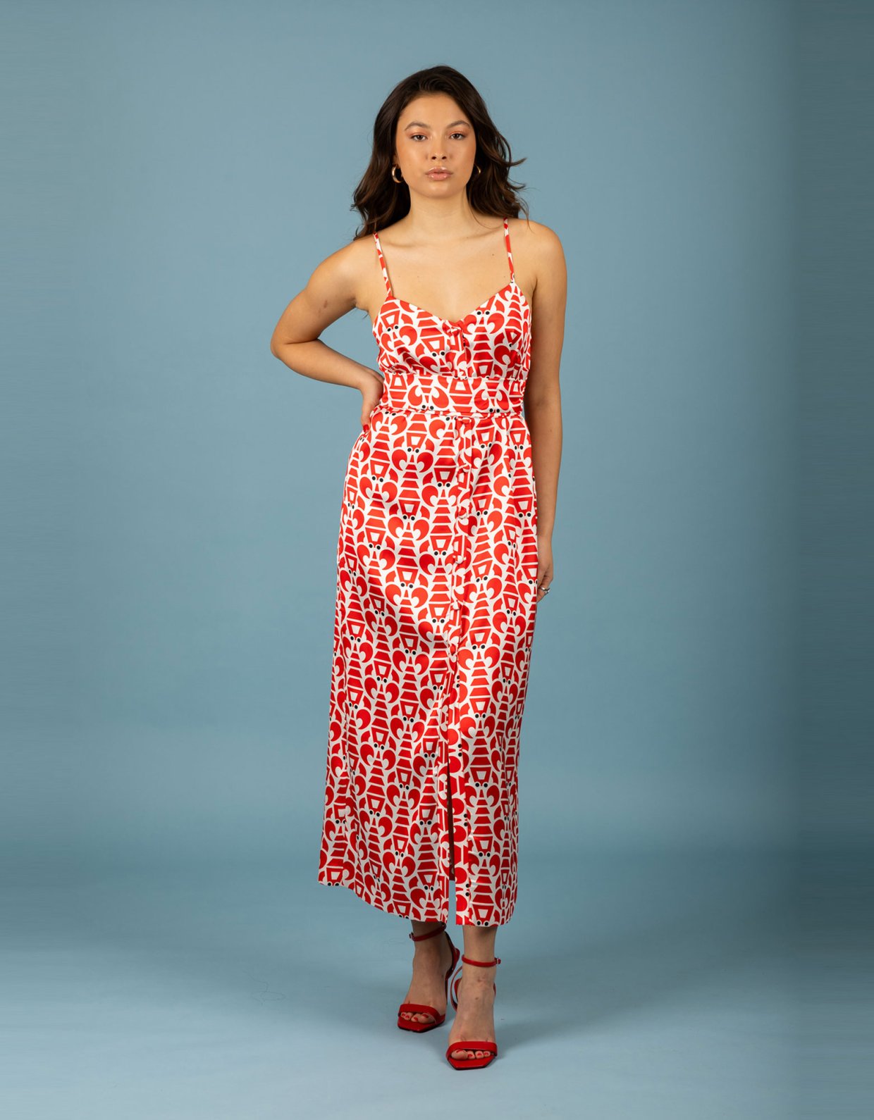 Chaton Agustin dress red
