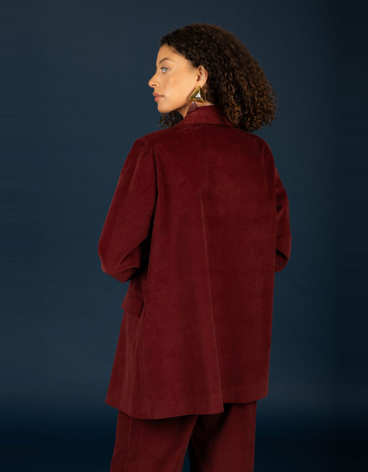 Chaton Akelia oversize blazer bordeaux