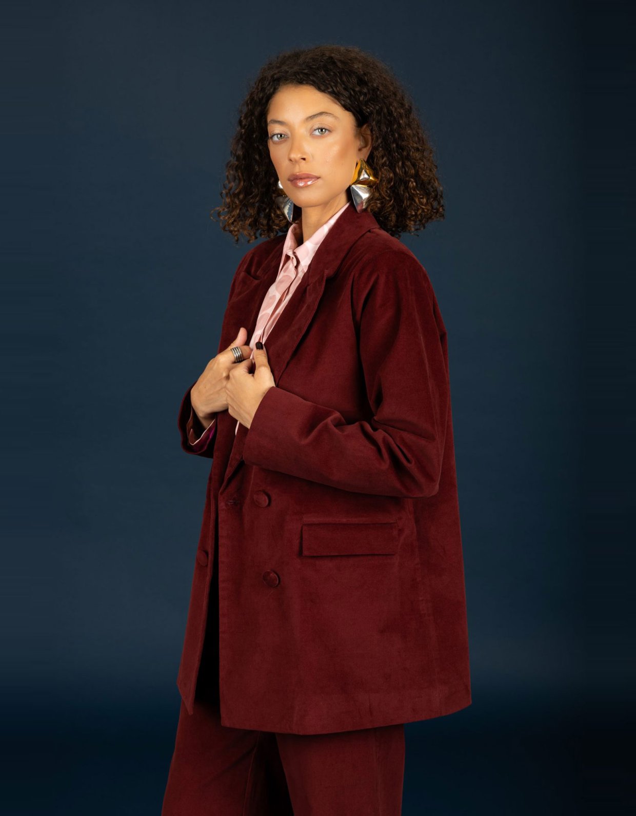 Chaton Akelia oversize blazer bordeaux