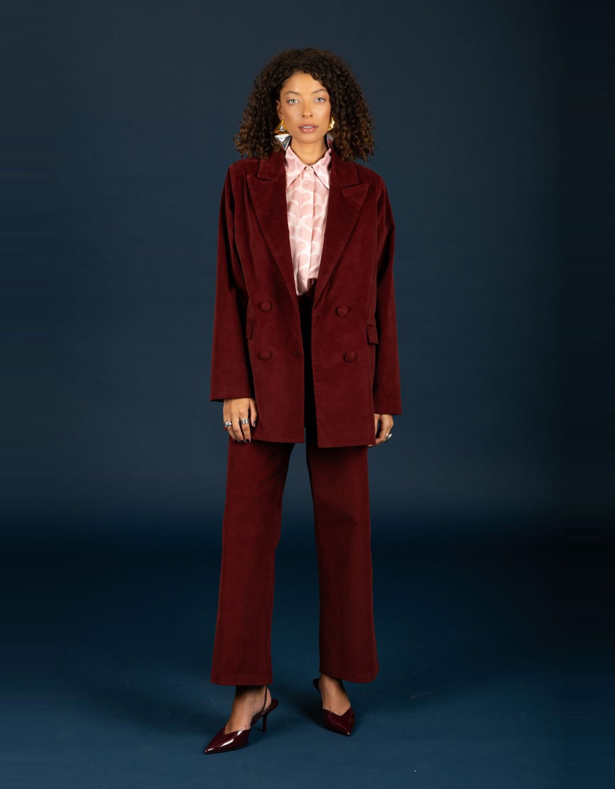 Chaton Akelia oversize blazer bordeaux
