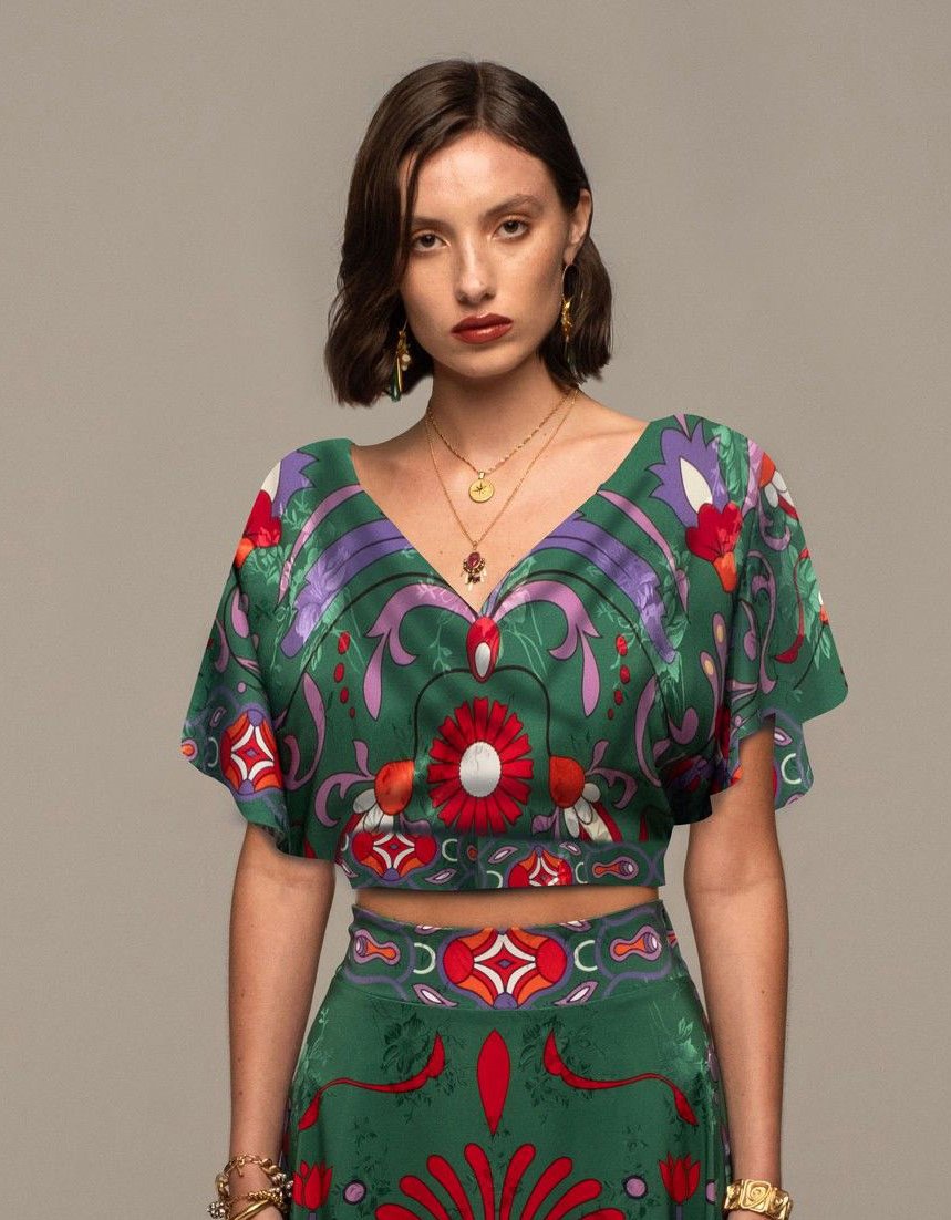 Peace and Chaos Aloe crop top