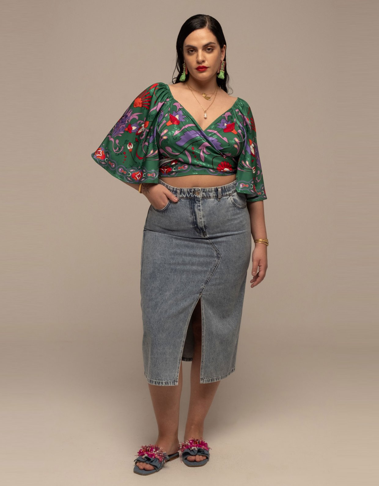 Peace and Chaos Aloe crop top