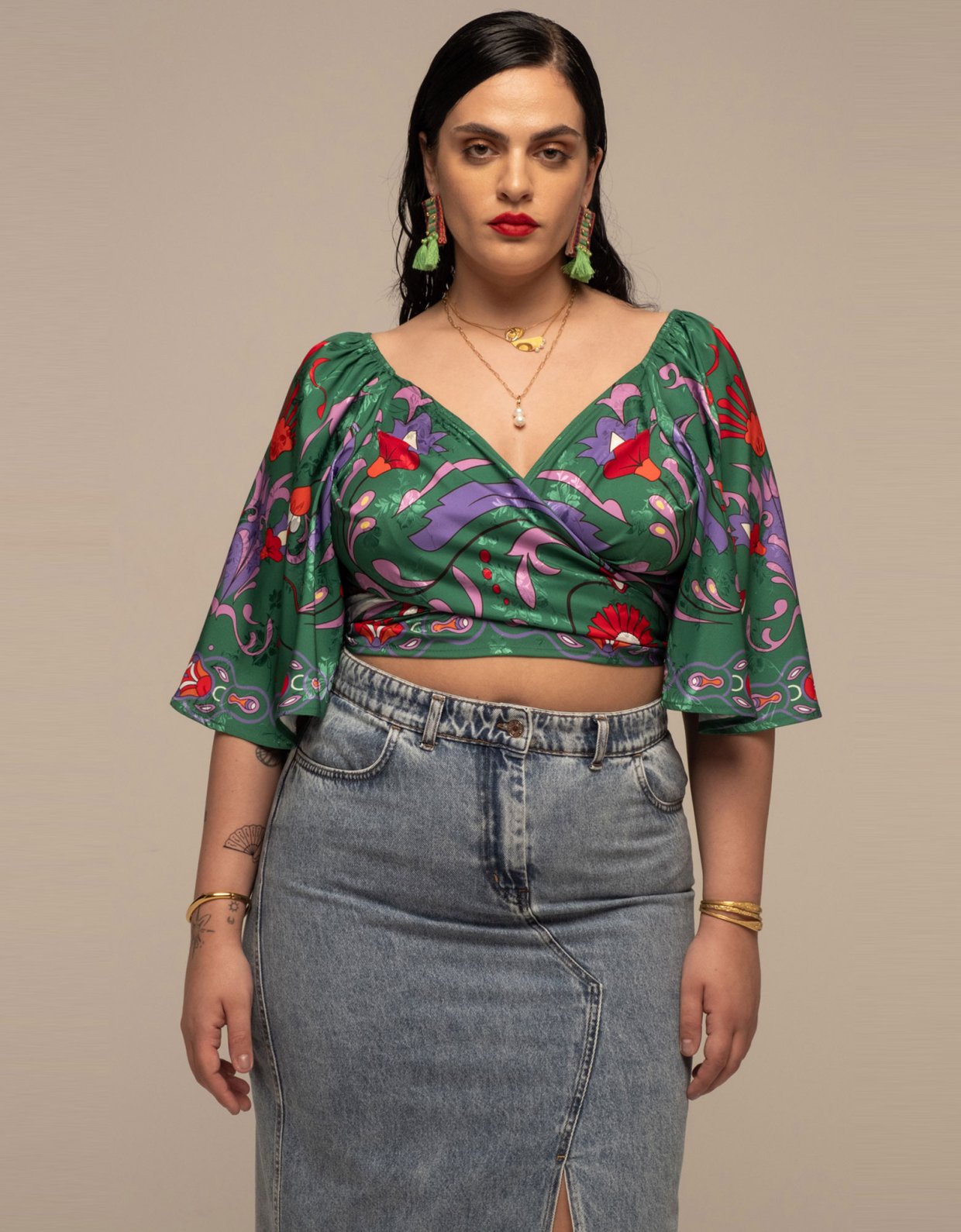 Peace and Chaos Aloe crop top