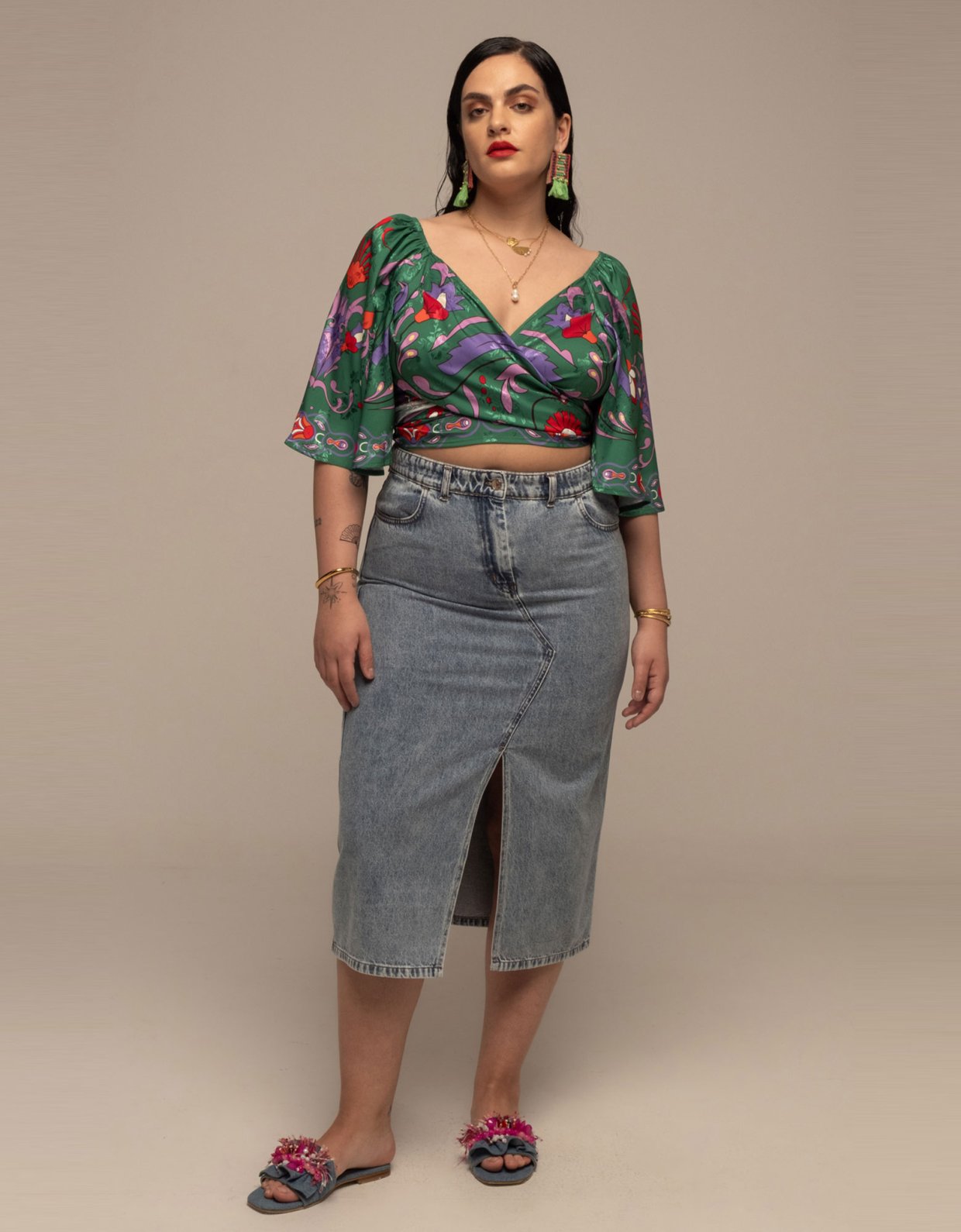 Peace and Chaos Aloe crop top