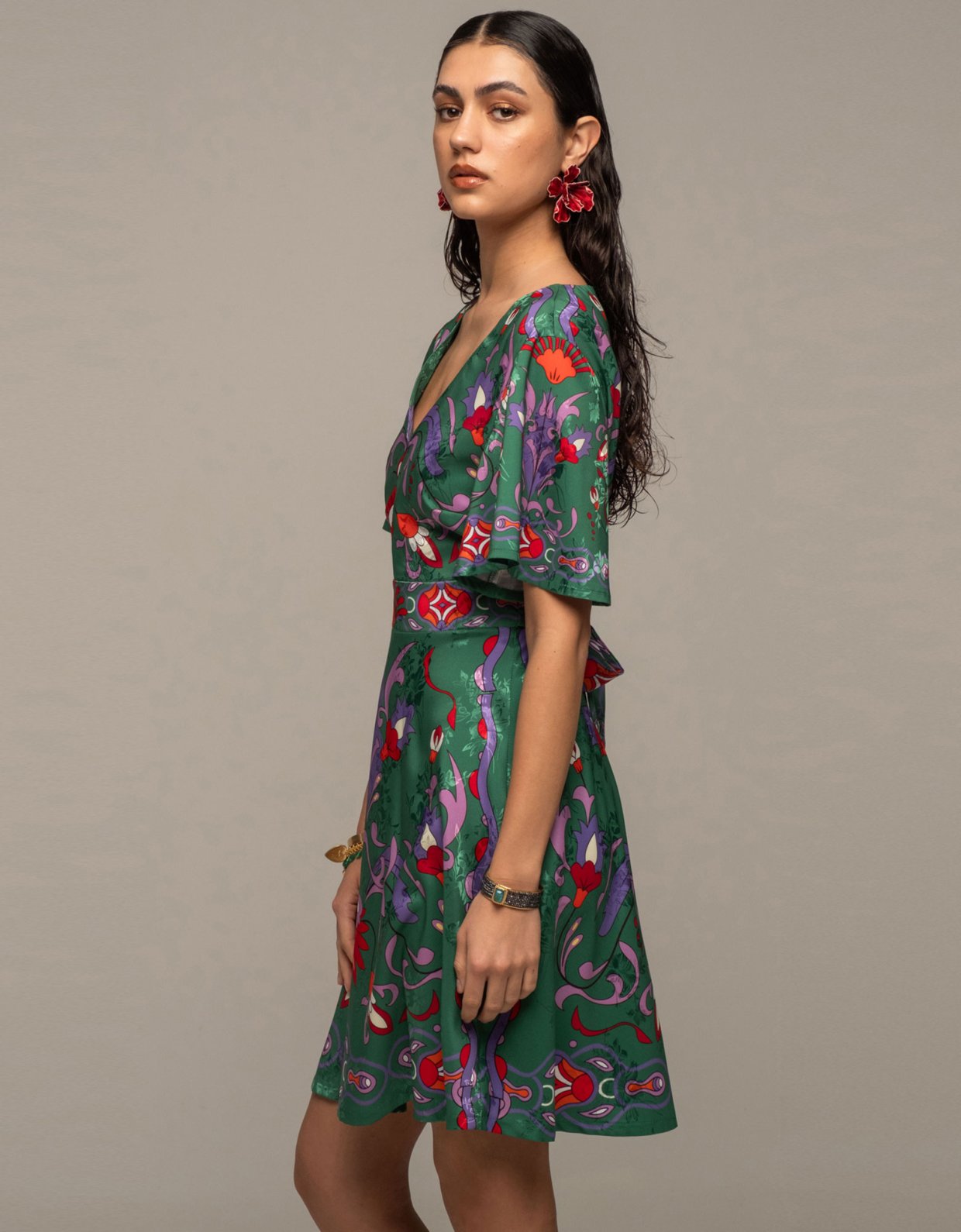 Peace and Chaos Aloe short dress