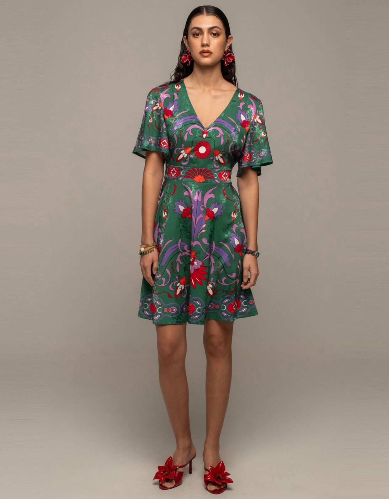 Peace and Chaos Aloe short dress