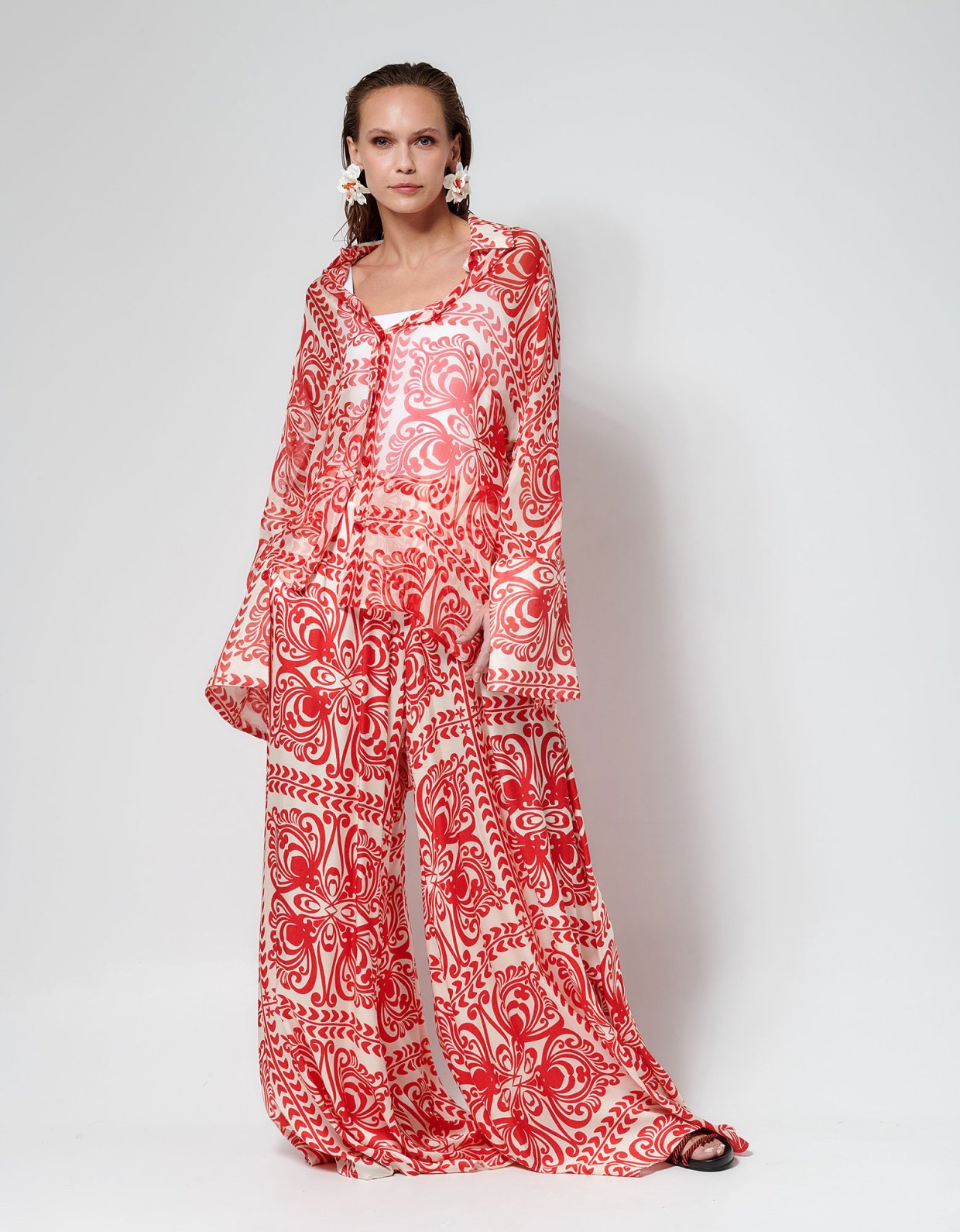 Dorina Savva Amara shirt red