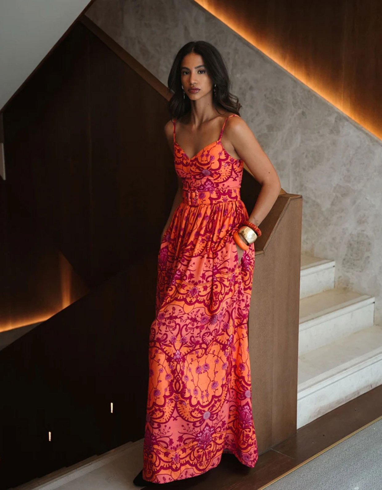 Eveleya Amber waves maxi dress
