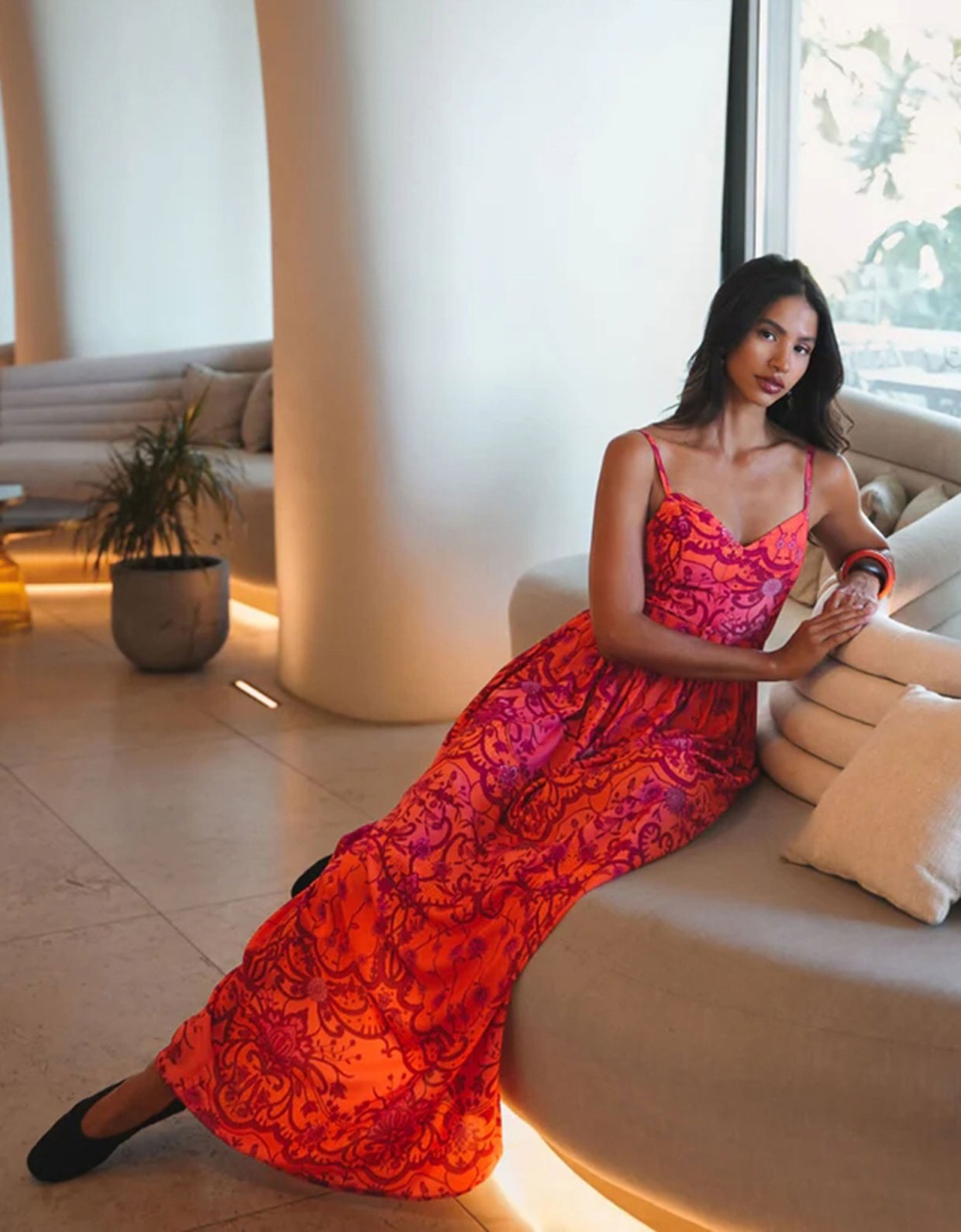 Eveleya Amber waves maxi dress
