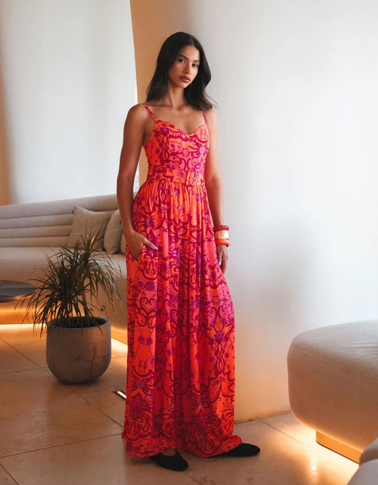 Eveleya Amber waves maxi dress