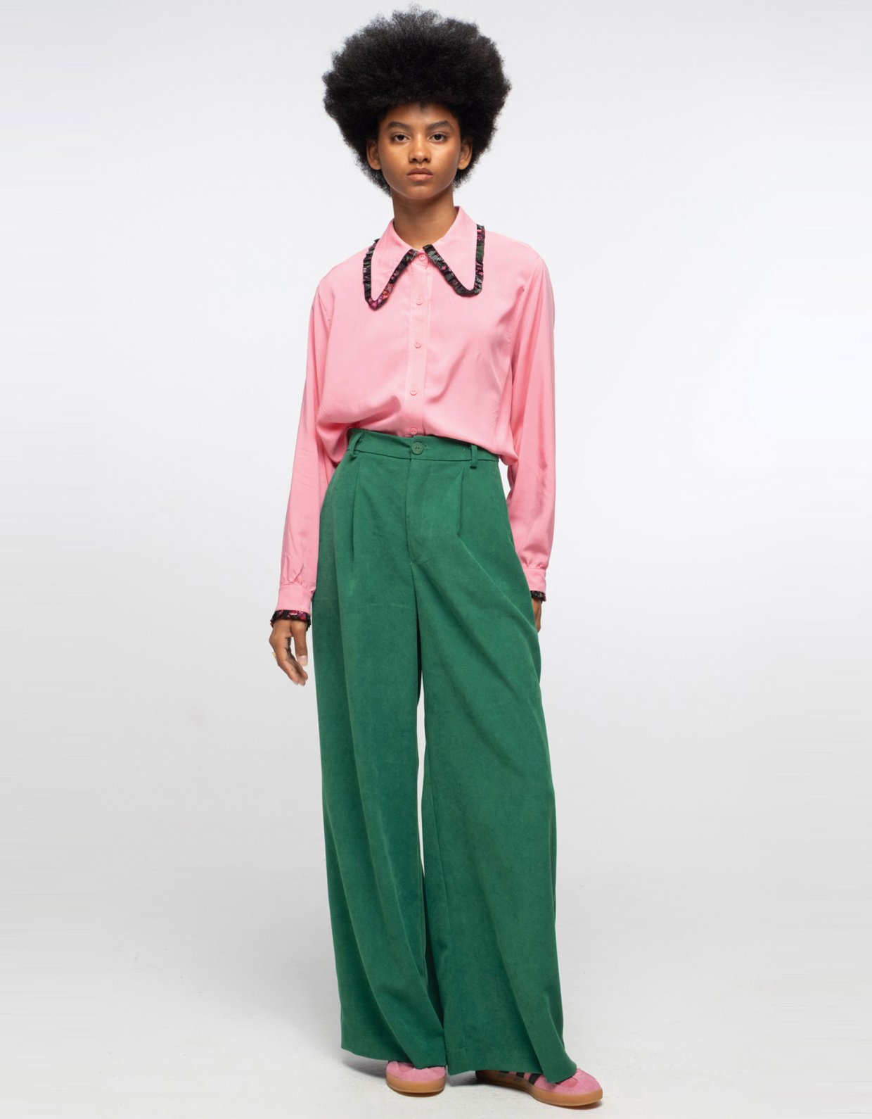Peace and Chaos Anamone shirt bubblegum pink