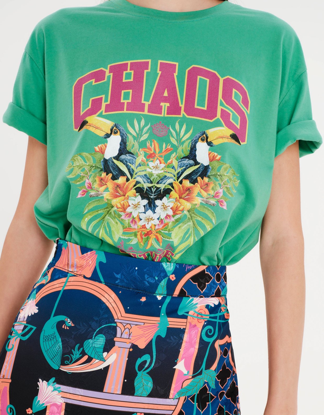 Peace and Chaos Ava t-shirt green