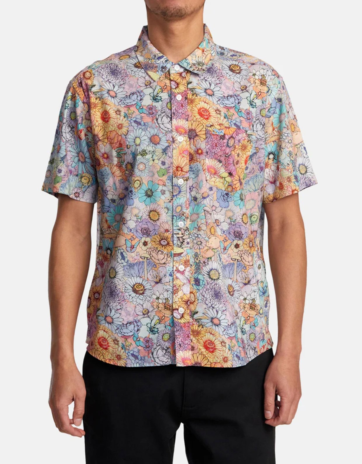 Rvca Sage Vaughn short sleeve floral shirt