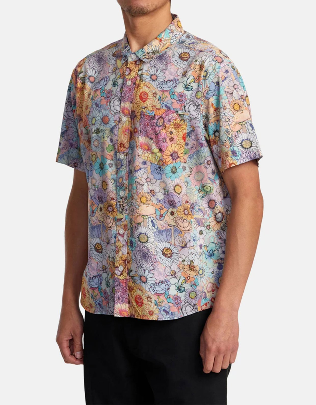 Rvca Sage Vaughn short sleeve floral shirt