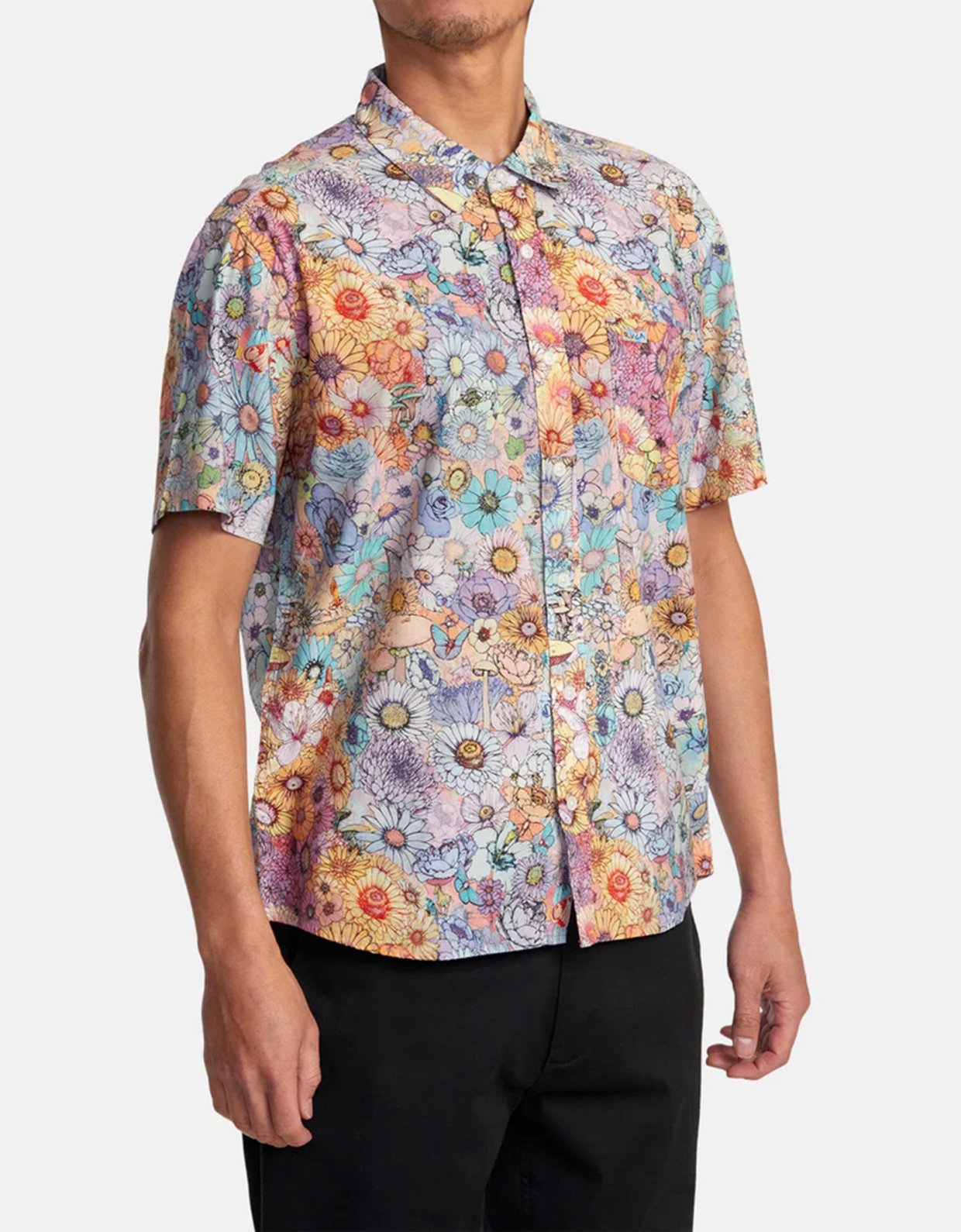 Rvca Sage Vaughn short sleeve floral shirt