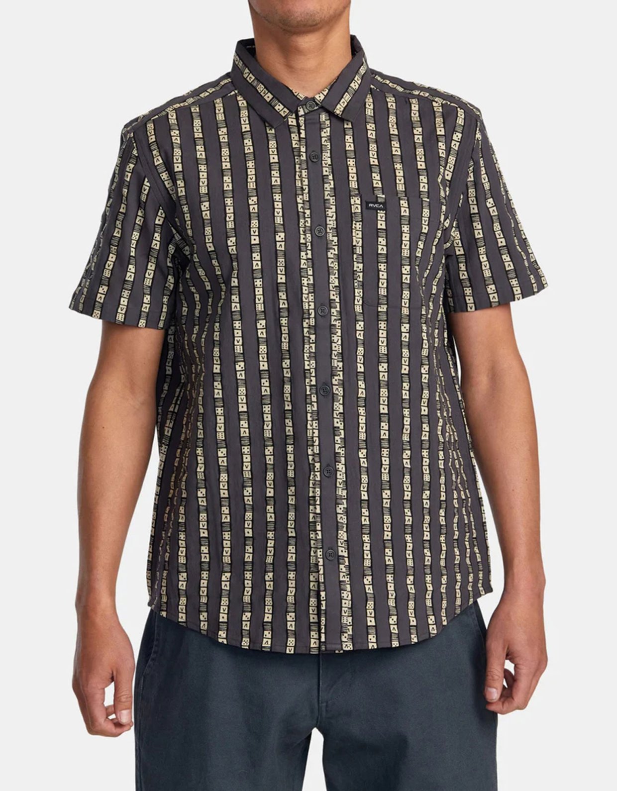 Rvca Vacationist short sleeve shirt black