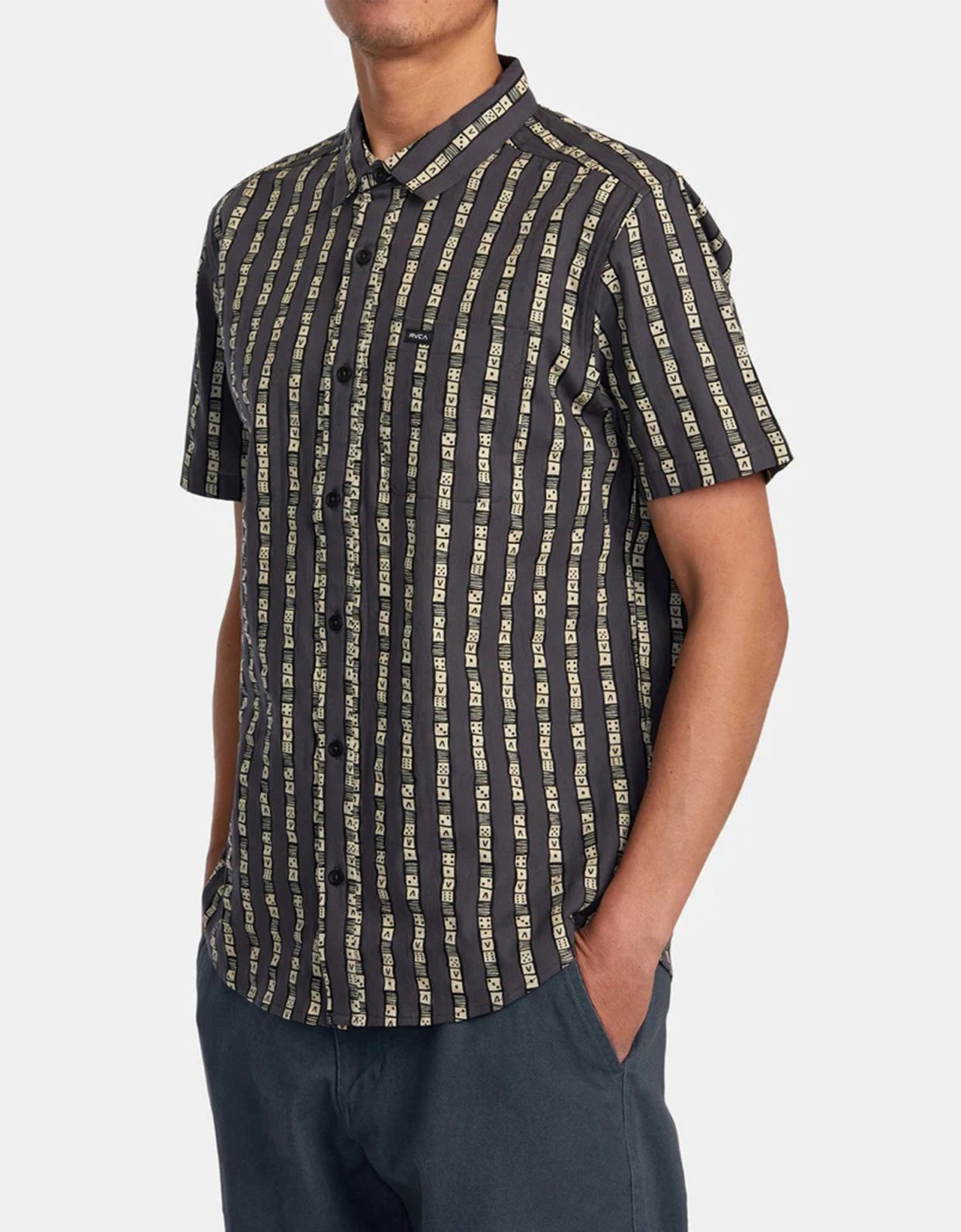 Rvca Vacationist short sleeve shirt black