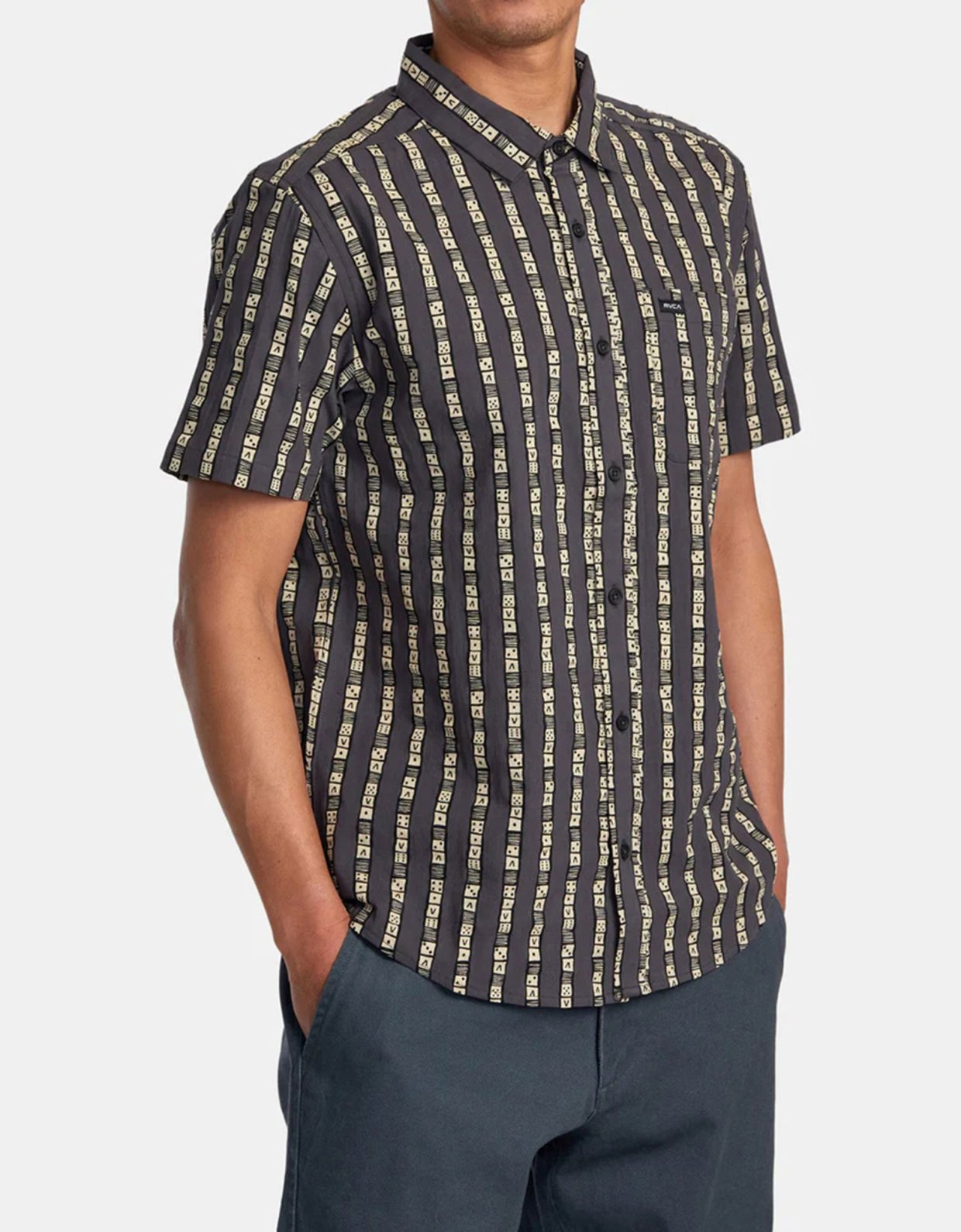 Rvca Vacationist short sleeve shirt black