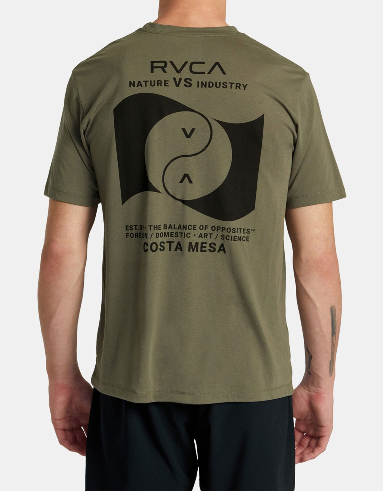 Rvca Balance banner tee chaki