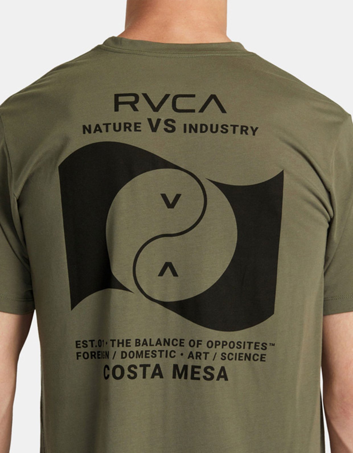 Rvca Balance banner tee chaki