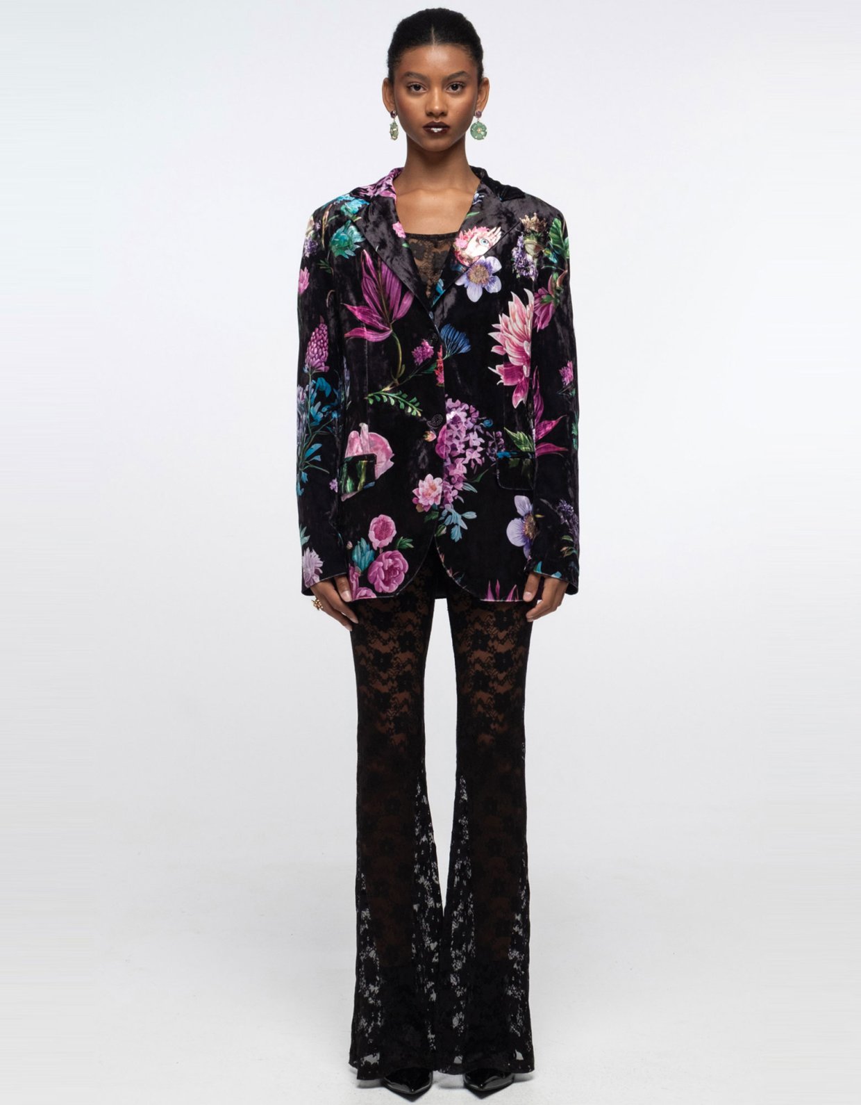 Peace and Chaos Azalea velvet blazer