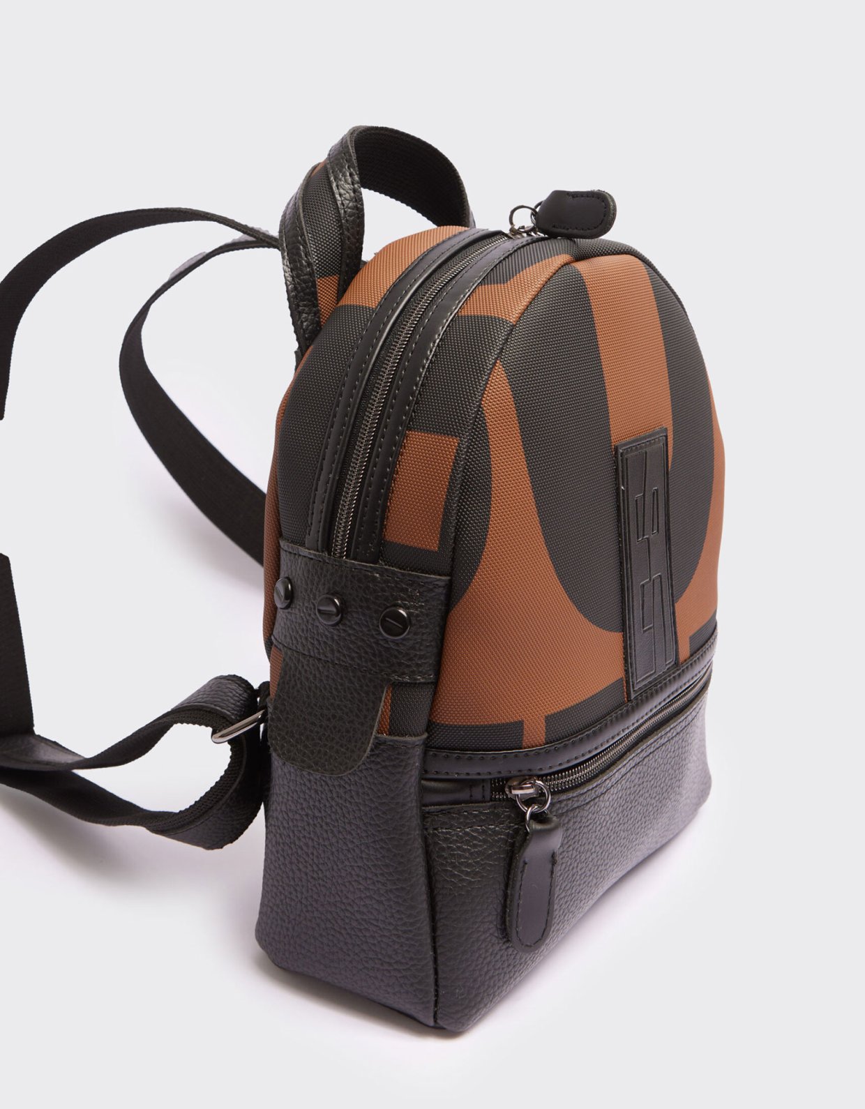 Elena Athanasiou Backpack small EA logo brown