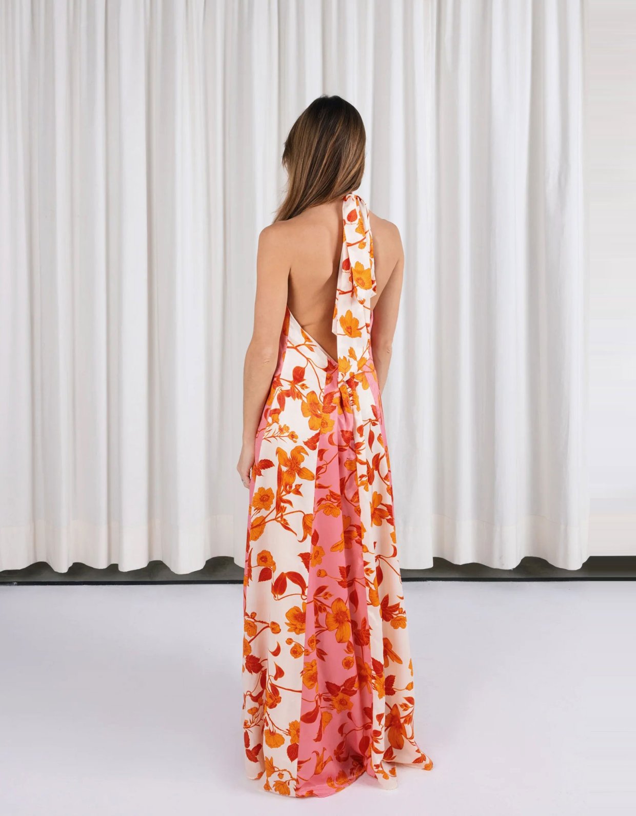 Abstracto Isadora neck tie dress