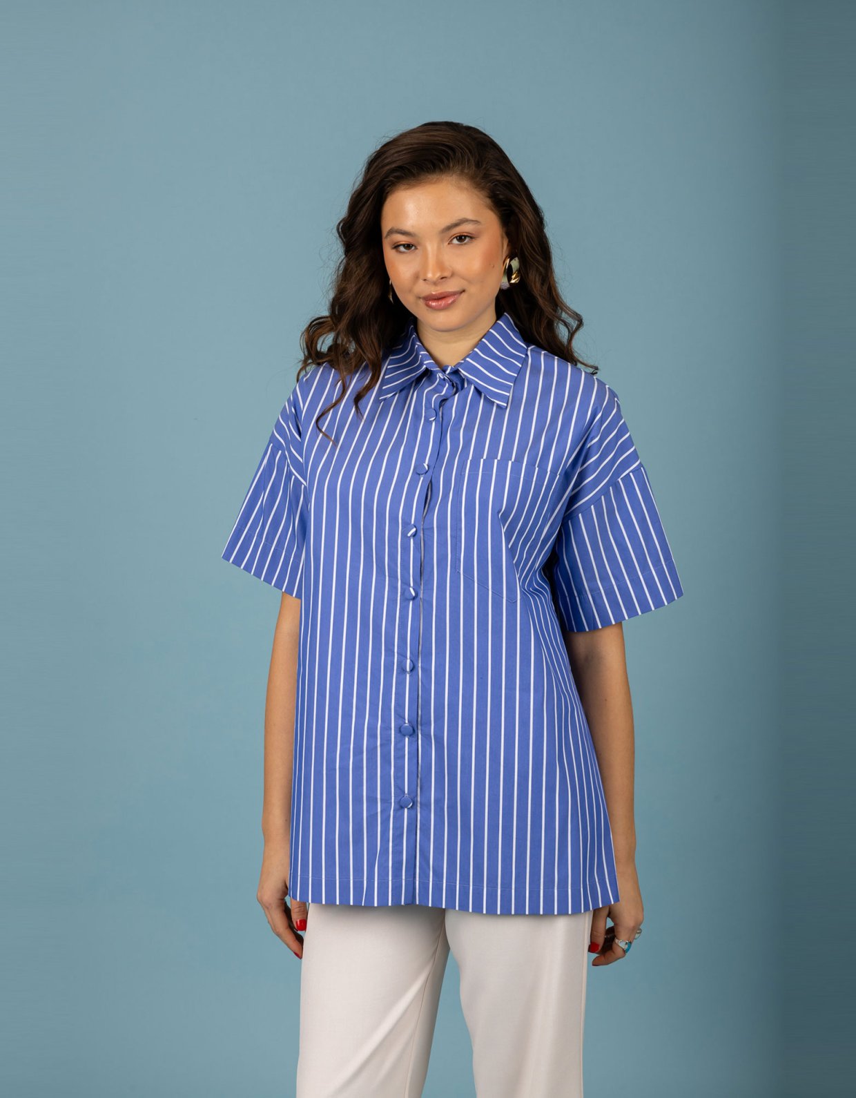 Chaton Benjamin overise shirt denim