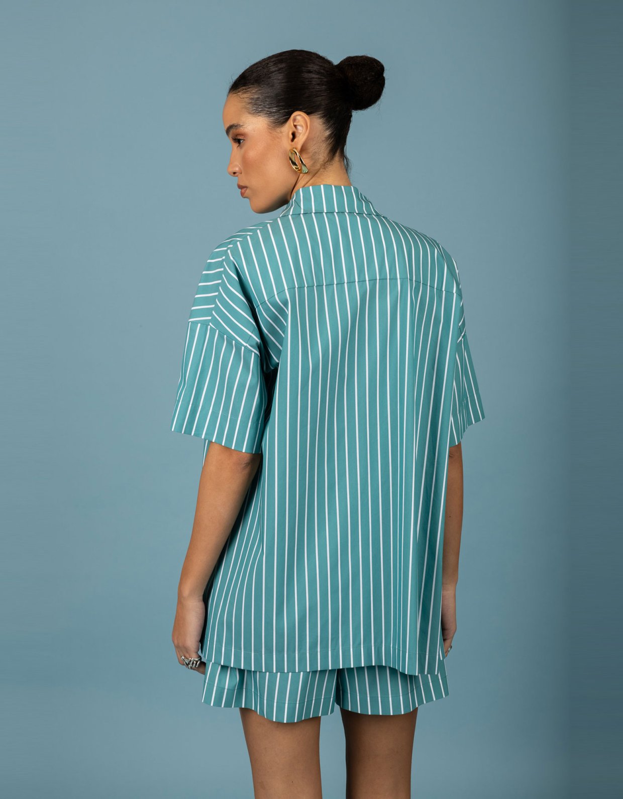 Chaton Benjamin overise shirt green