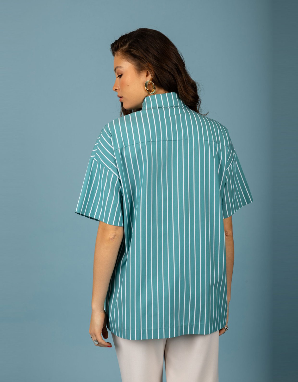 Chaton Benjamin overise shirt green
