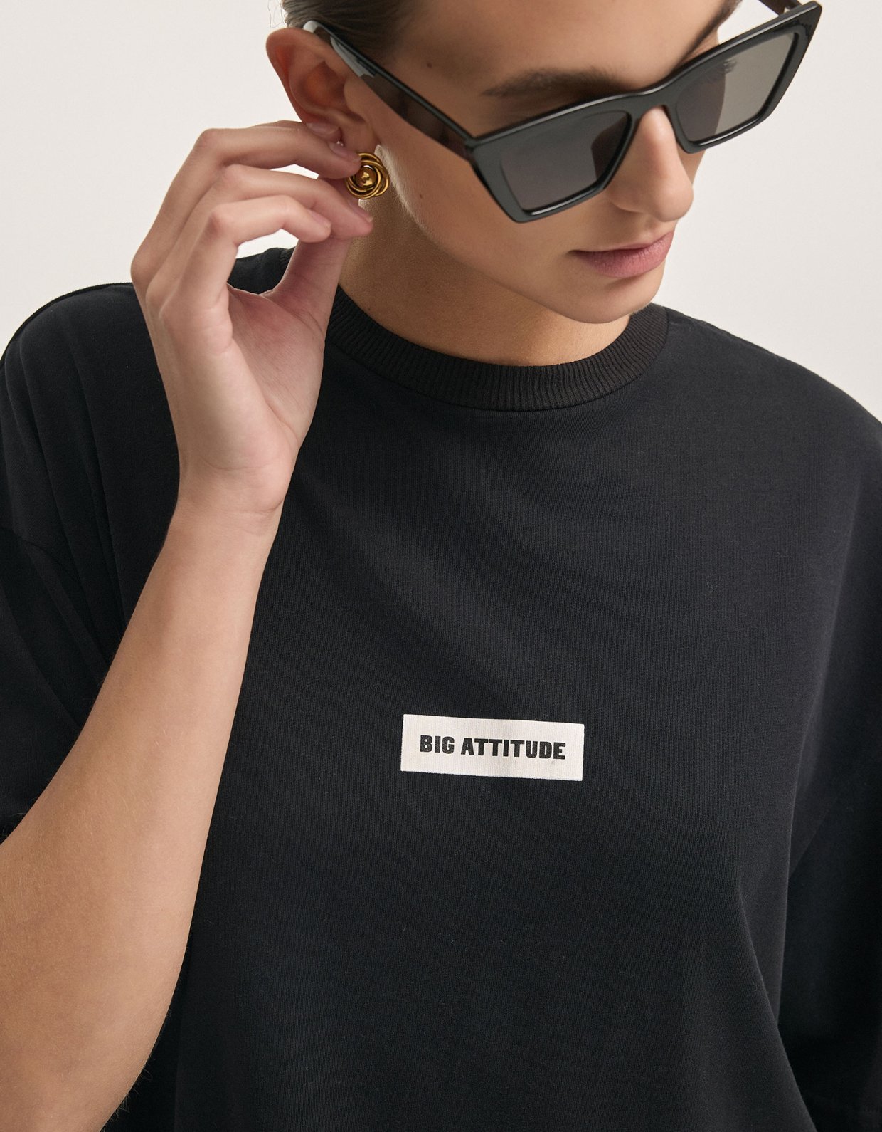 Nadia Rapti Big attitude t-shirt black