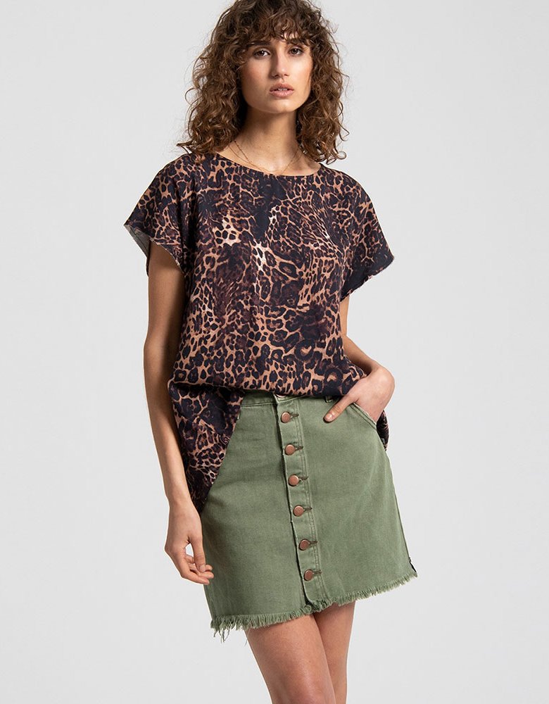 Oneteaspoon Big cat leopard top