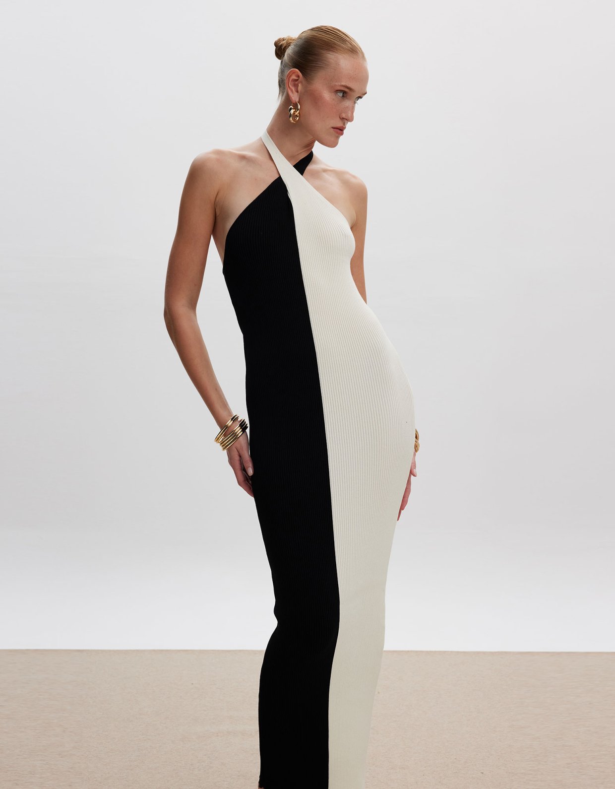 Ciel Concept B&W knit dress