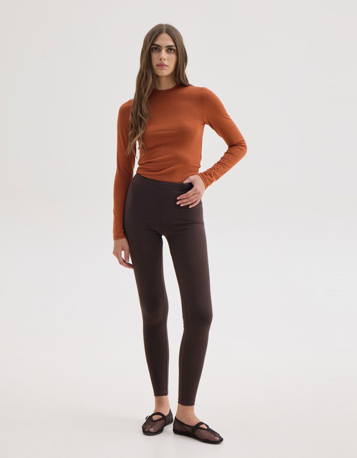 Sunset go Blondie suede leggings brown