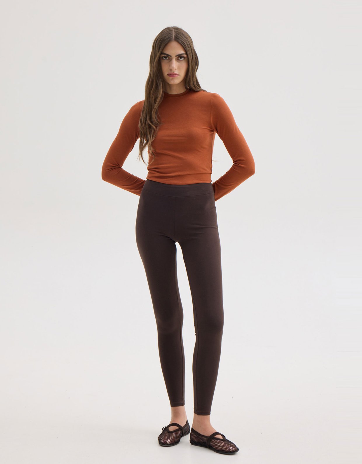 Sunset go Blondie suede leggings brown