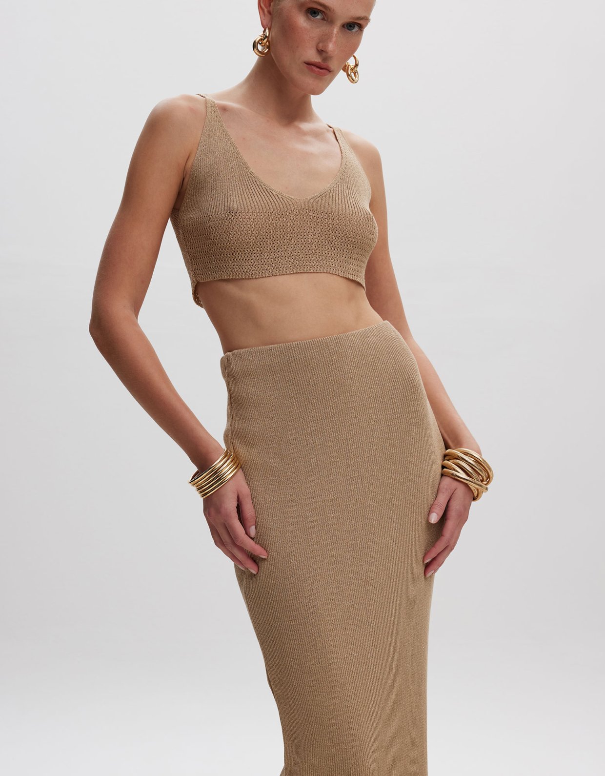 Ciel Concept Bronze goddess knit set