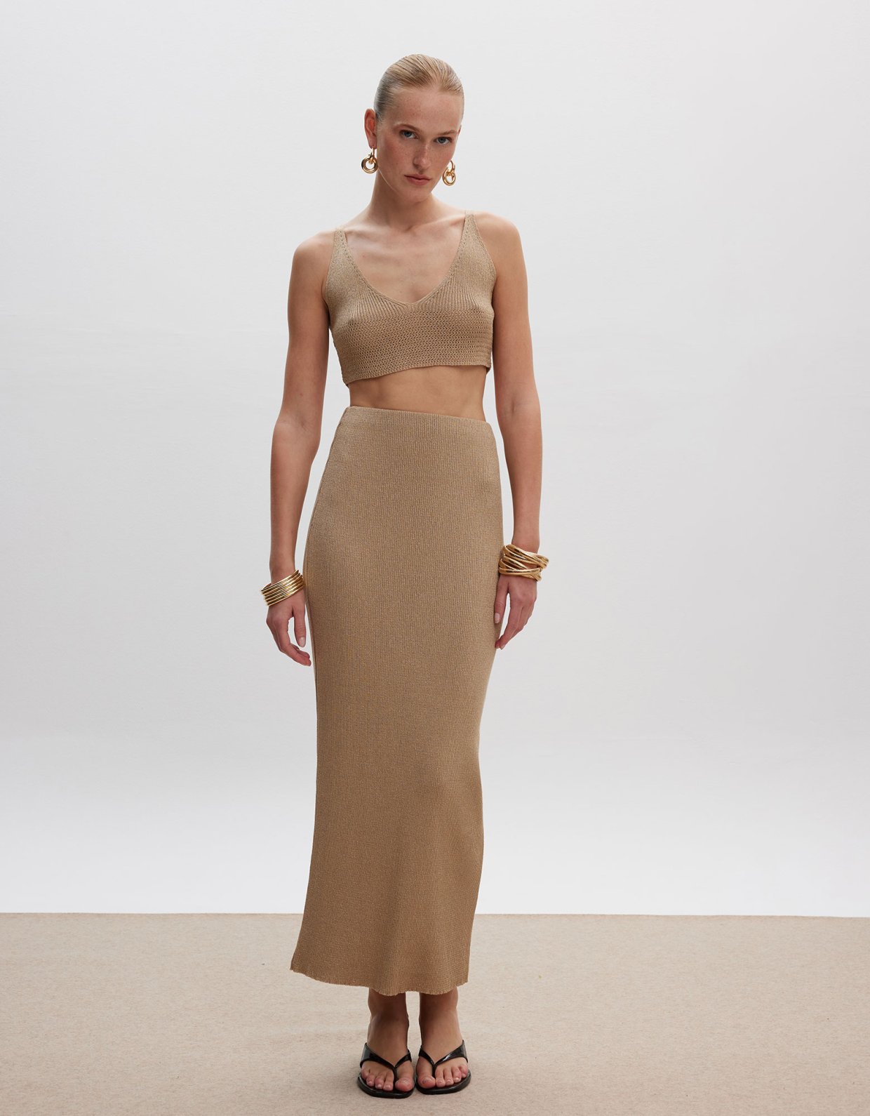 Ciel Concept Bronze goddess knit set