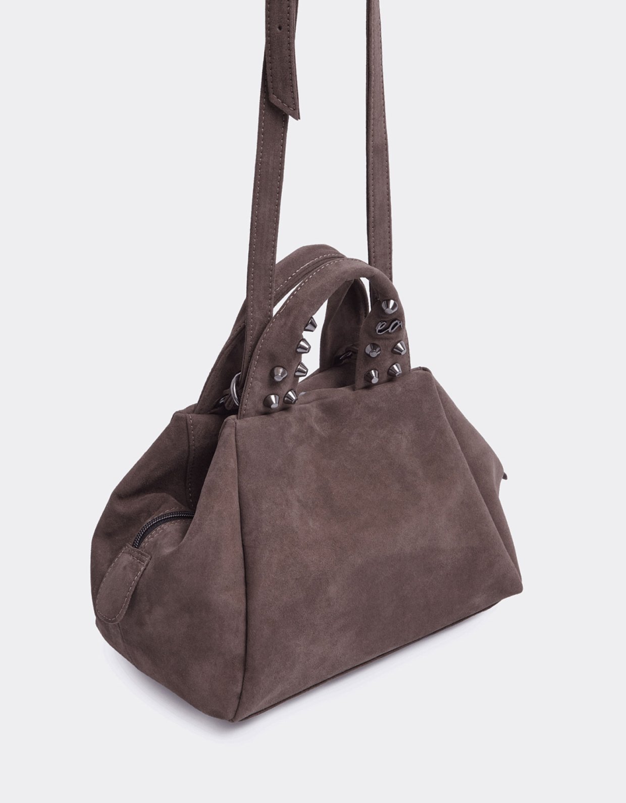 Elena Athanasiou Bubble bag suede S cacao