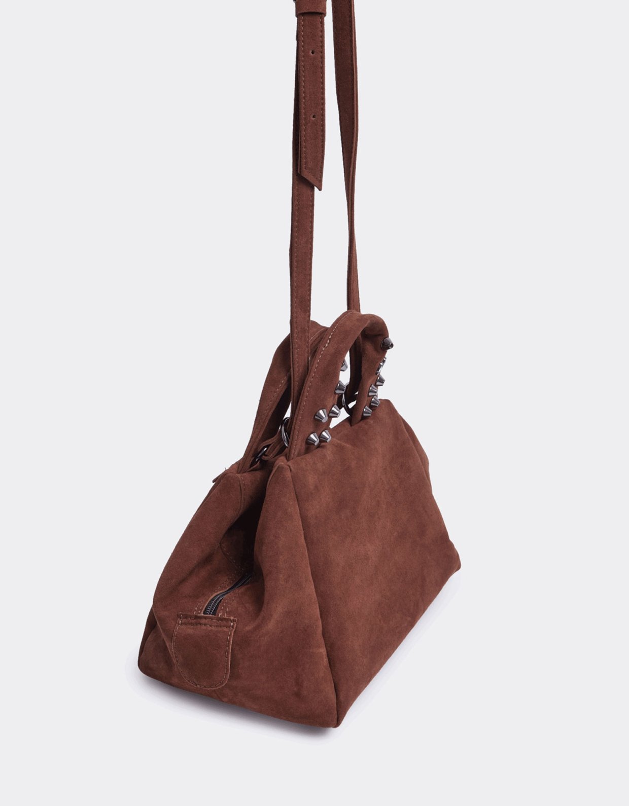 Elena Athanasiou Bubble bag suede S camel
