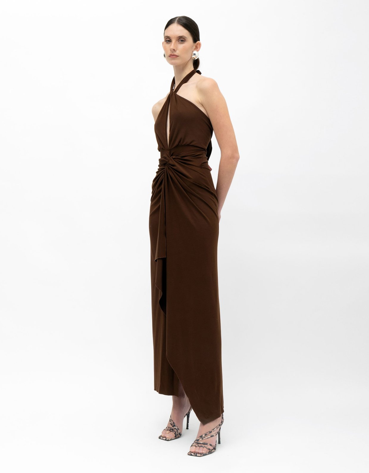 Mallory the label Canela dress brown